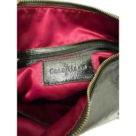 Auth Cole Haan Shoulder Bag Black Patent Leather/Goldtone - 55360a - Picture 9 of 10